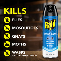 Raid en uso interior eliminando moscas y mejorando confort doméstico