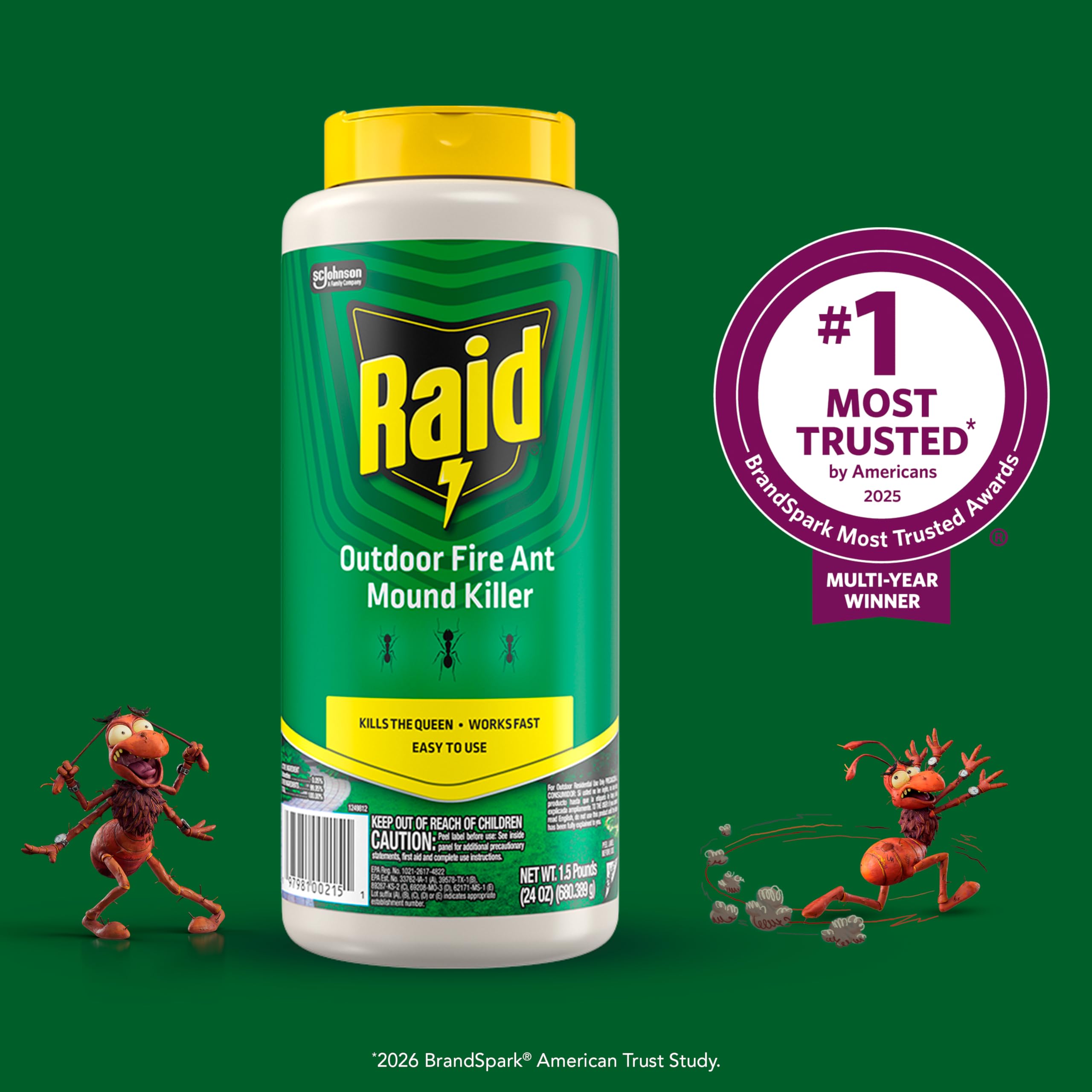 Raid envase de 24 oz etiqueta legible instrucciones claras