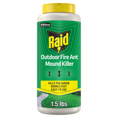Raid envase frontal mostrando polvo y beneficio control rápido