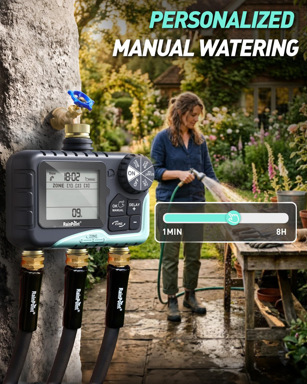 RAINPOINT carcasa ABS resistente a rayos UV que protege la unidad en exteriores