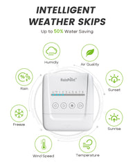 RAINPOINT primer plano de botones físicos, control manual instantáneo