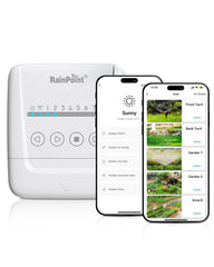 RAINPOINT vista frontal montado en pared, instalación rápida y ordenada