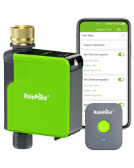 RAINPOINT vista frontal del temporizador con controles visibles y durabilidad