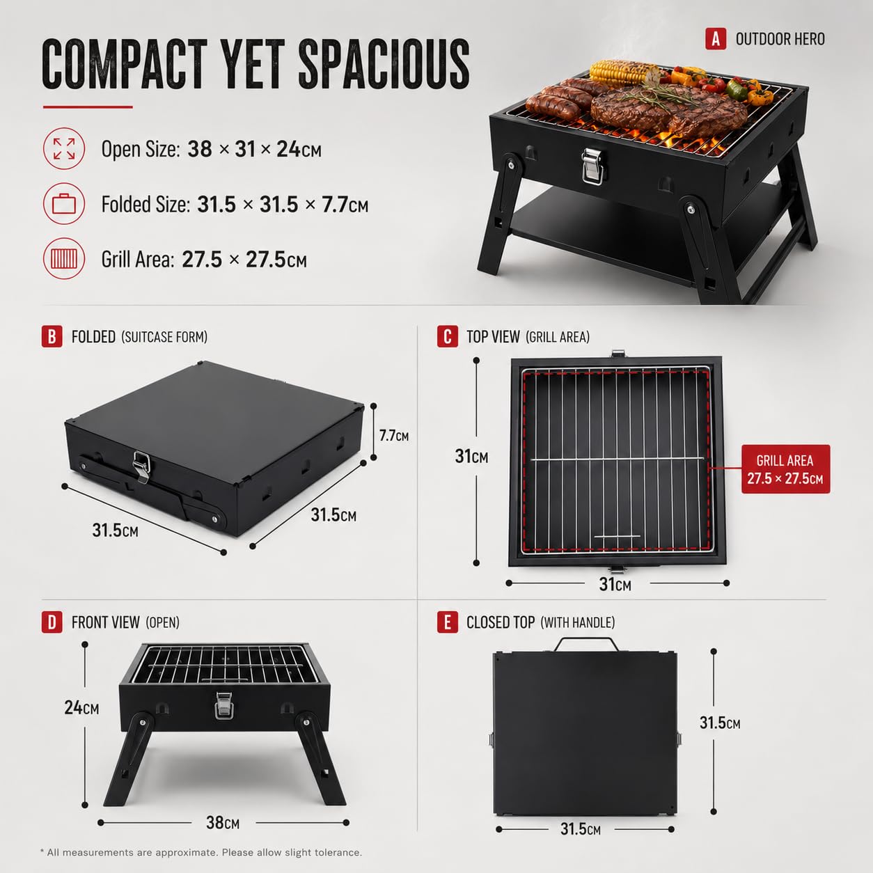 Realcook tamaño comparativo con mano para visualizar portabilidad