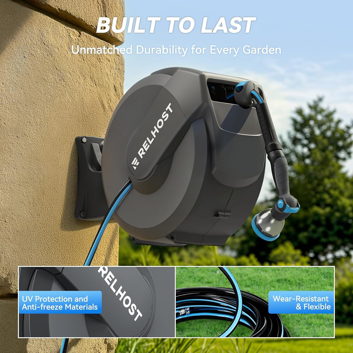 Relhost manguera extendida cubre 65 ft, alcance amplio para jardín