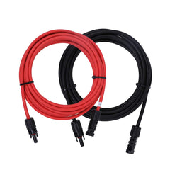 Renogy cable frontal con empaquetado mostrando par y colores, facilita instalación