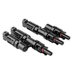 Renogy conector en Y frontal mostrando diseño robusto y fácil acople