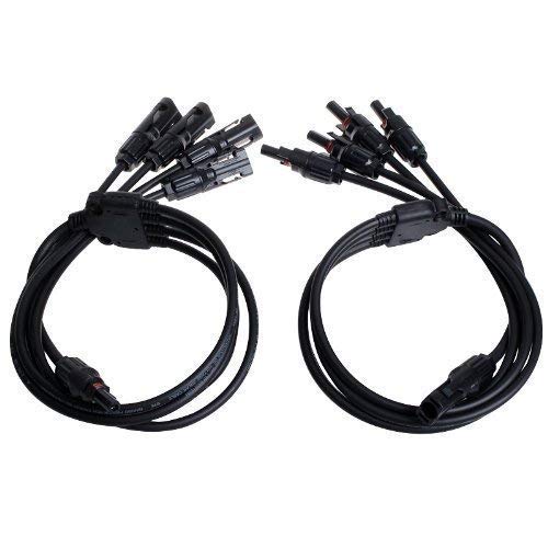 Renogy conector Y vista frontal para conexiones ordenadas
