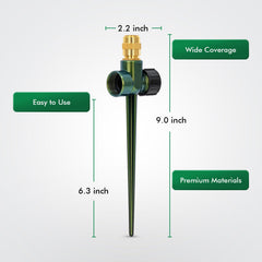 Restmo boquilla de cobre ajustable para control preciso del riego