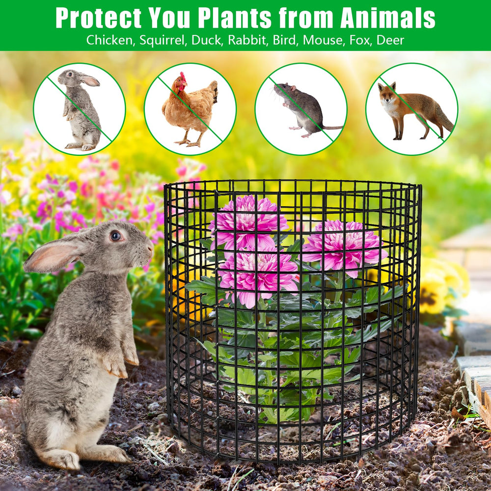 RGJ varias jaulas instaladas en huerto protegiendo múltiples plantas
