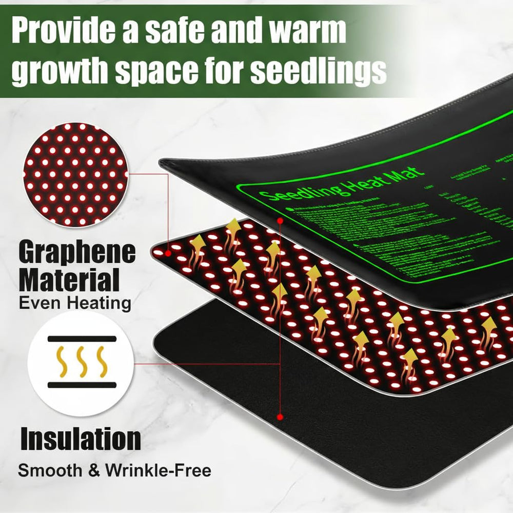 RooTrimmer impresión con tabla de germinación facilita tiempos de siembra eficientes