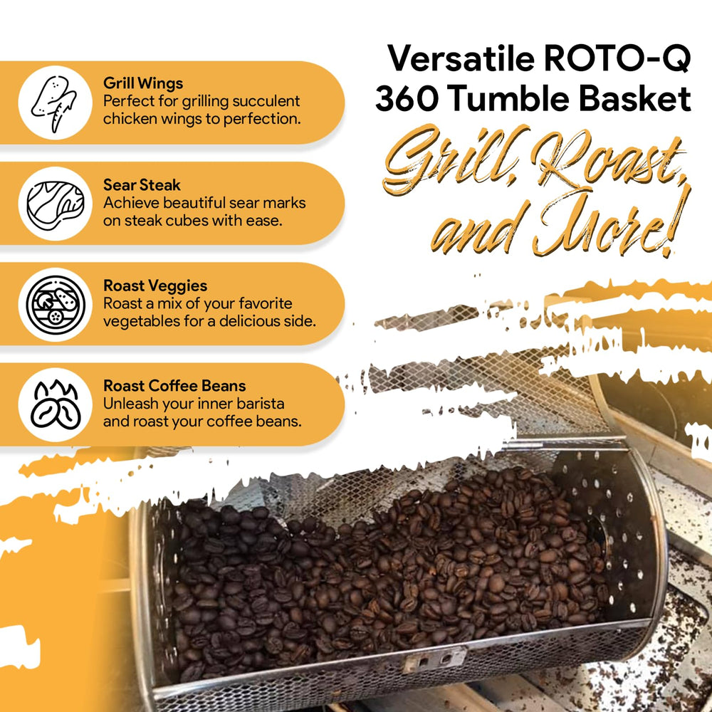 ROTO-Q 360 cesta junto a una regla para mostrar dimensiones y capacidad