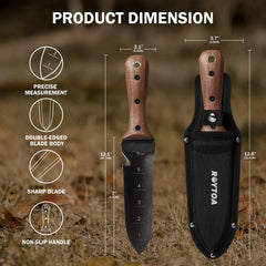 ROYTOA cuchillo en funda con trabilla de cinturón, transporte práctico