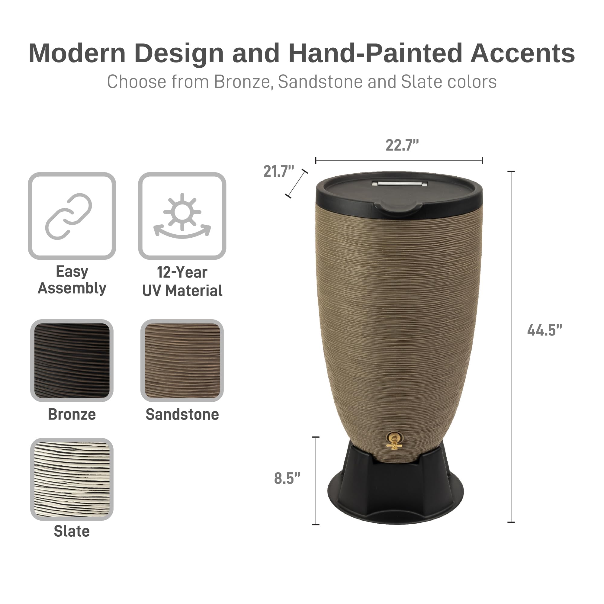 RTS Home Accents textura de polietileno resistente con acabado sandstone y protección UV