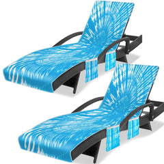 Ruikyhom funda frontal de tumbona tie dye sky blue, fácil de identificar y proteger