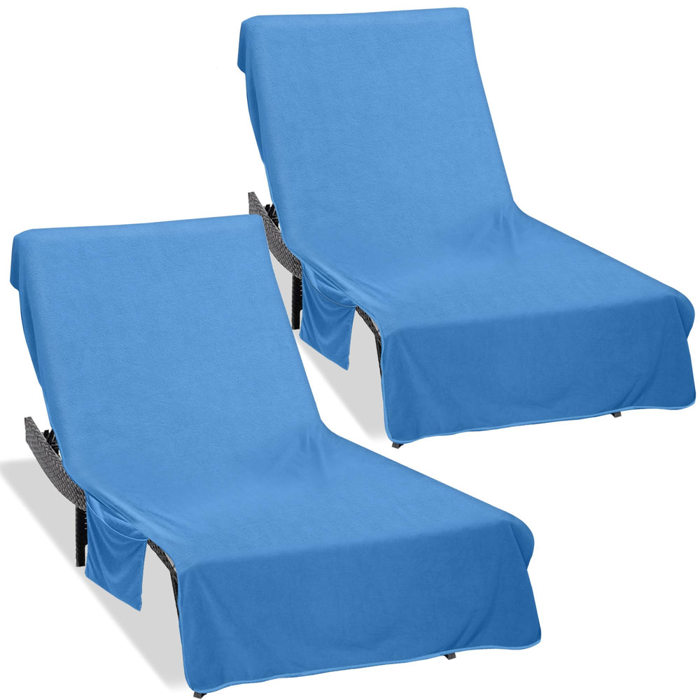 Ruikyhom funda tumbona frontal mostrando color azul y ajuste cómodo