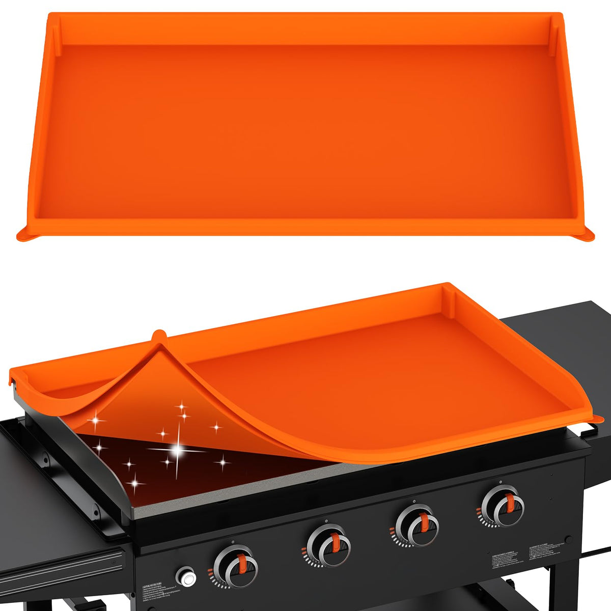 rumlick vista frontal cubriendo plancha Blackstone 36" protegiendo de polvo