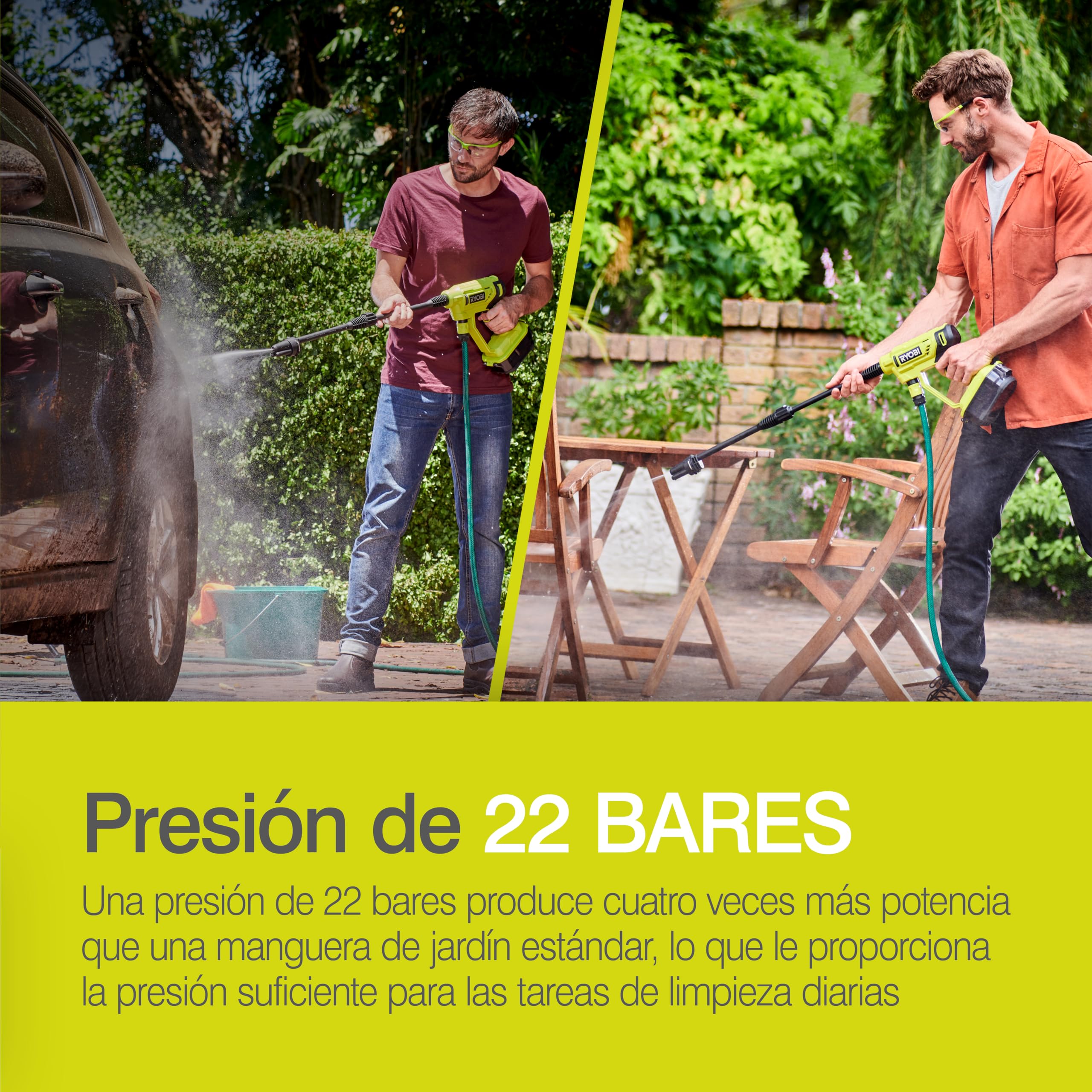 RYOBI sistema de cambio rápido de accesorios, facilita mantenimiento