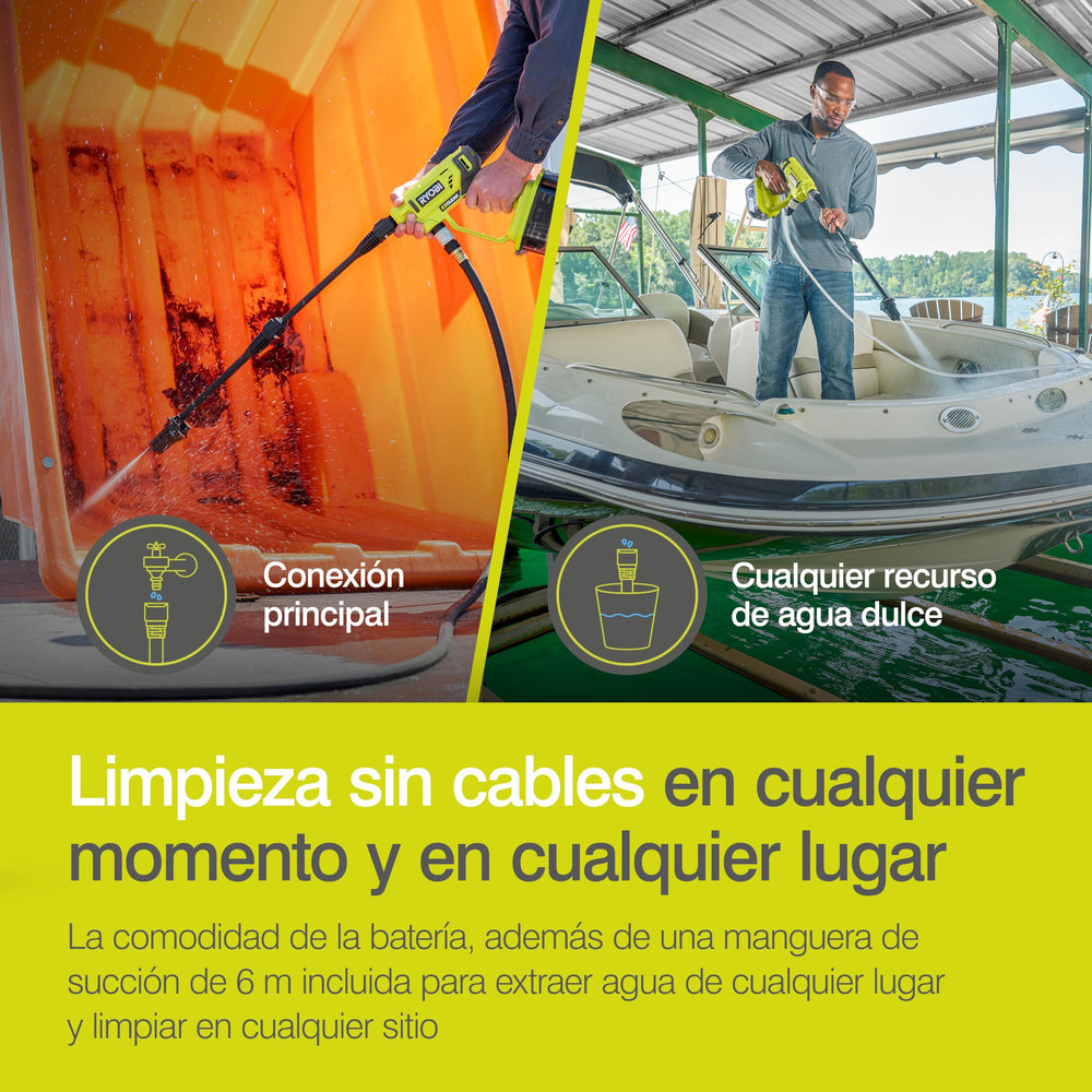 RYOBI kit de sifonado conectado a cubo, facilita uso sin toma fija