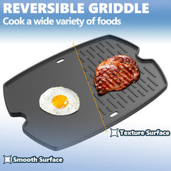 SafBbcue plancha instalada en una parrilla Weber Q mostrando compatibilidad