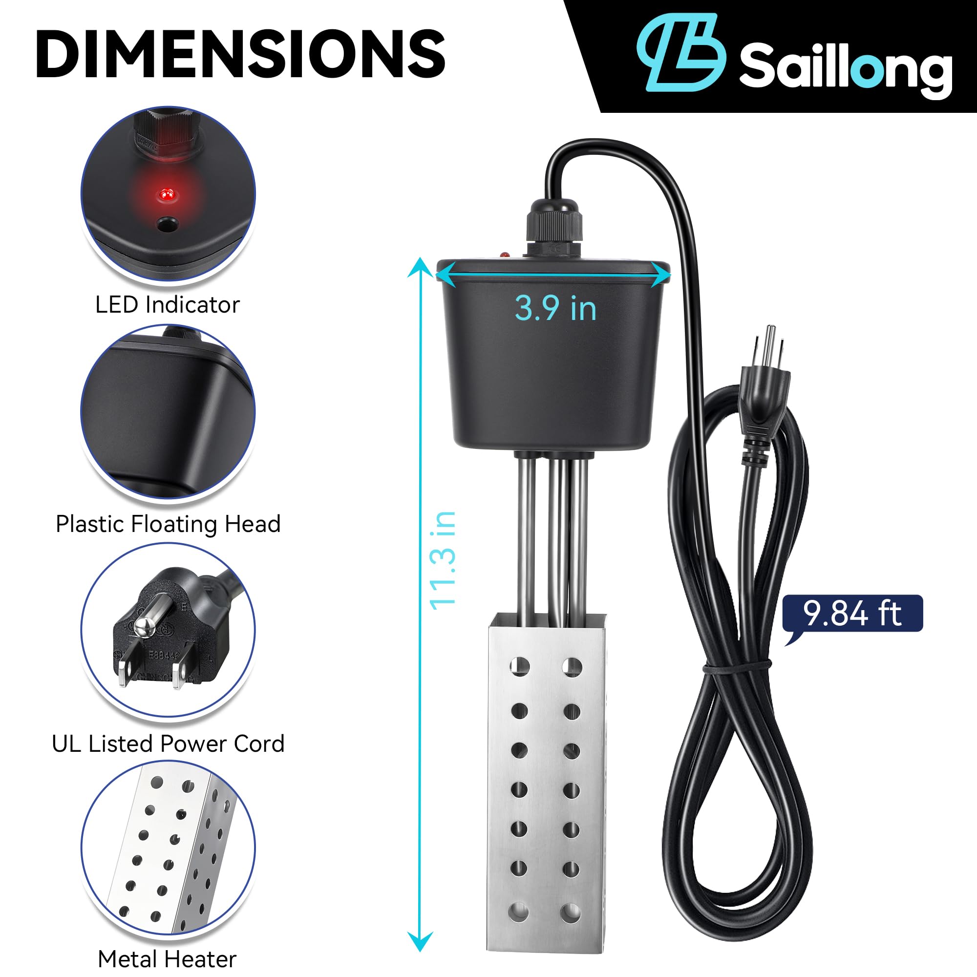 Saillong cable certificado UL y conector para seguridad exterior