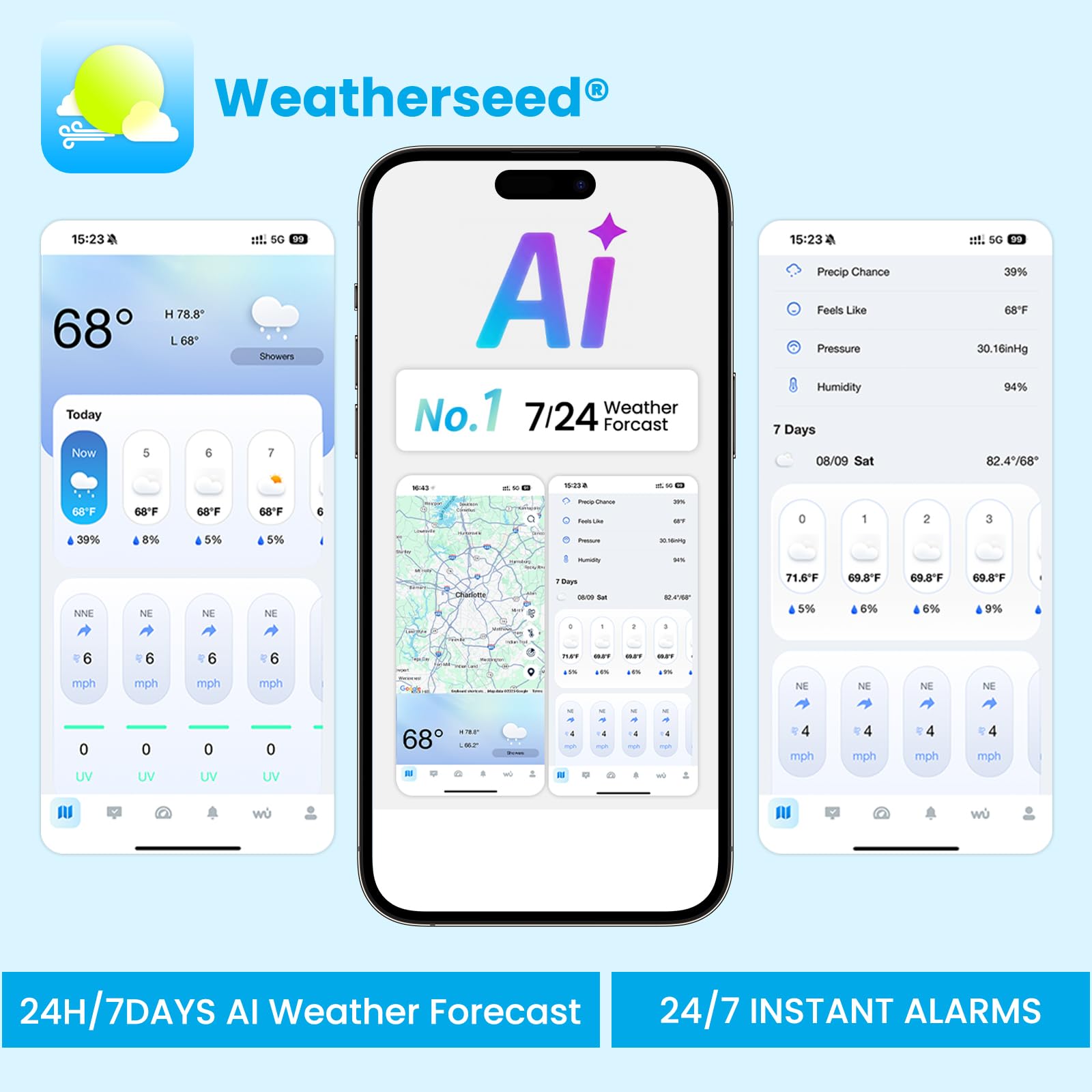 sainlogic sensor exterior 7‑en‑1, monitoreo meteorológico preciso