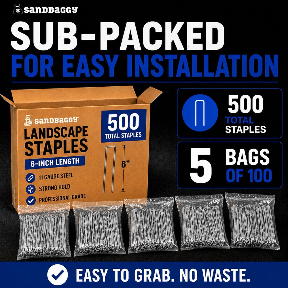 Sandbaggy grapa junto a una regla para mostrar escala y longitud de 6 pulgadas