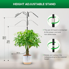 SANSI soporte ajustable en altura para plantas altas y estables