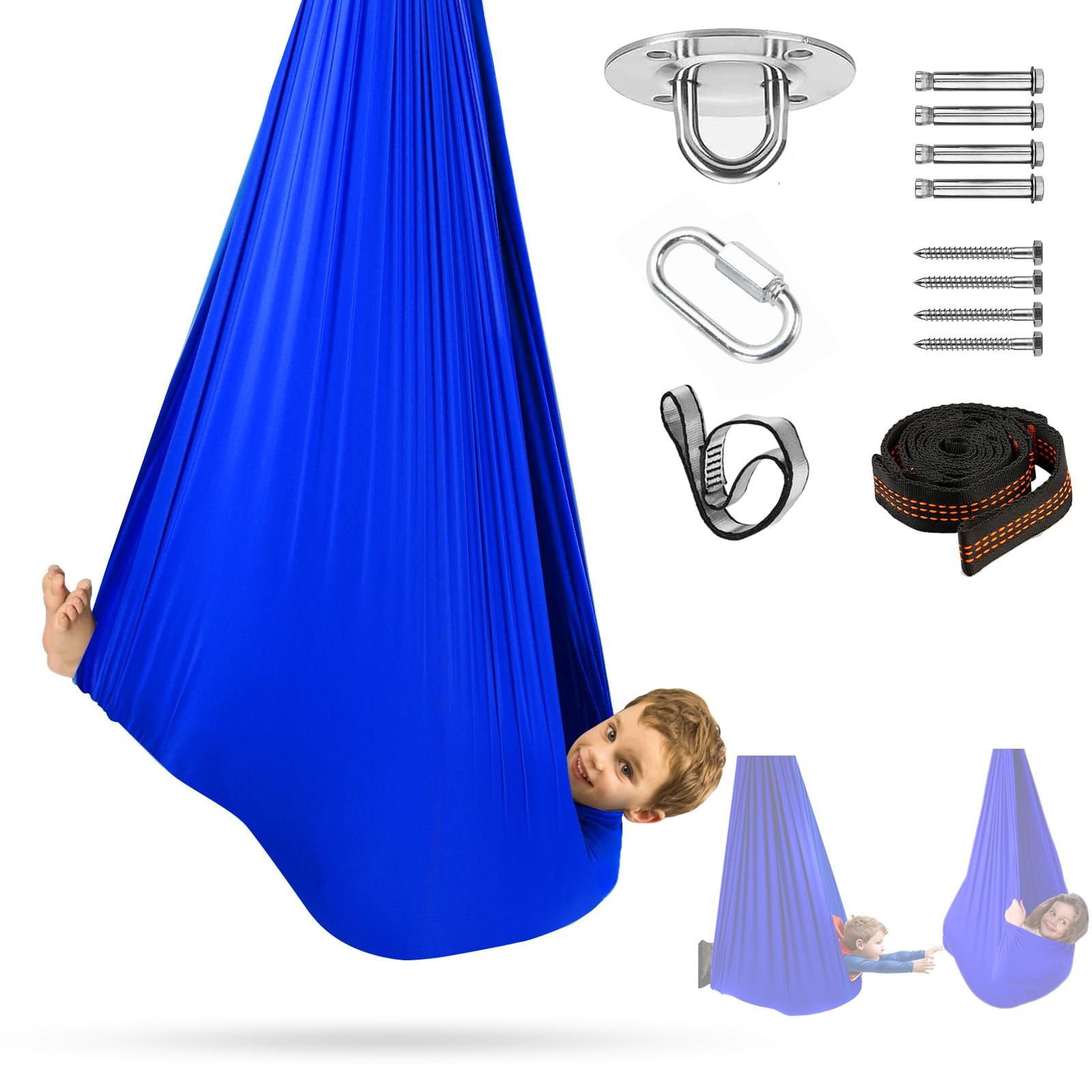 Satisure columpio frontal mostrando la forma de hamaca y comodidad