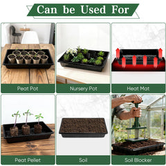 Sckee bandeja en uso con microgreens emergiendo para cultivo interior