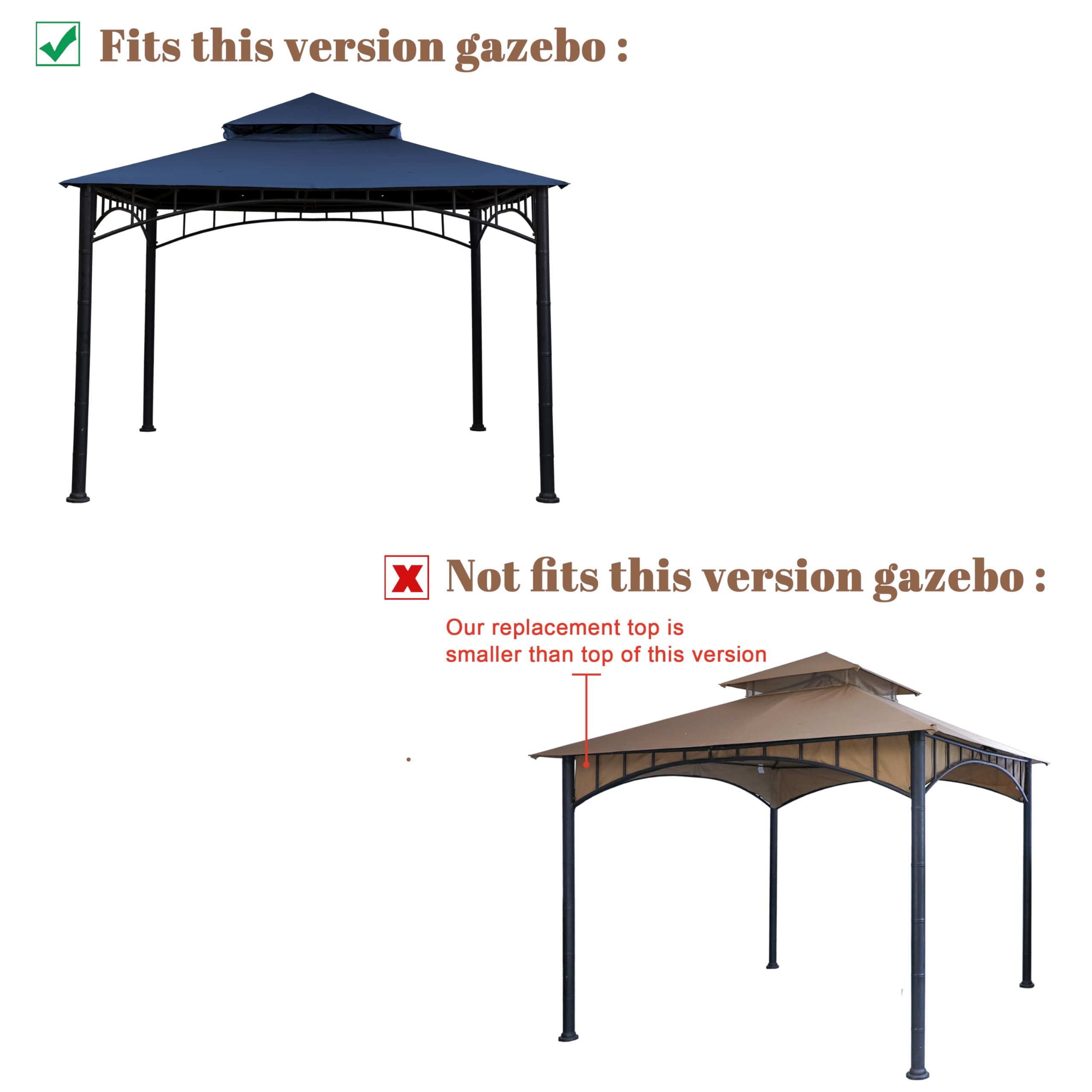 SCOCANOPY medición 129x129 pulgadas mostrando tamaño real