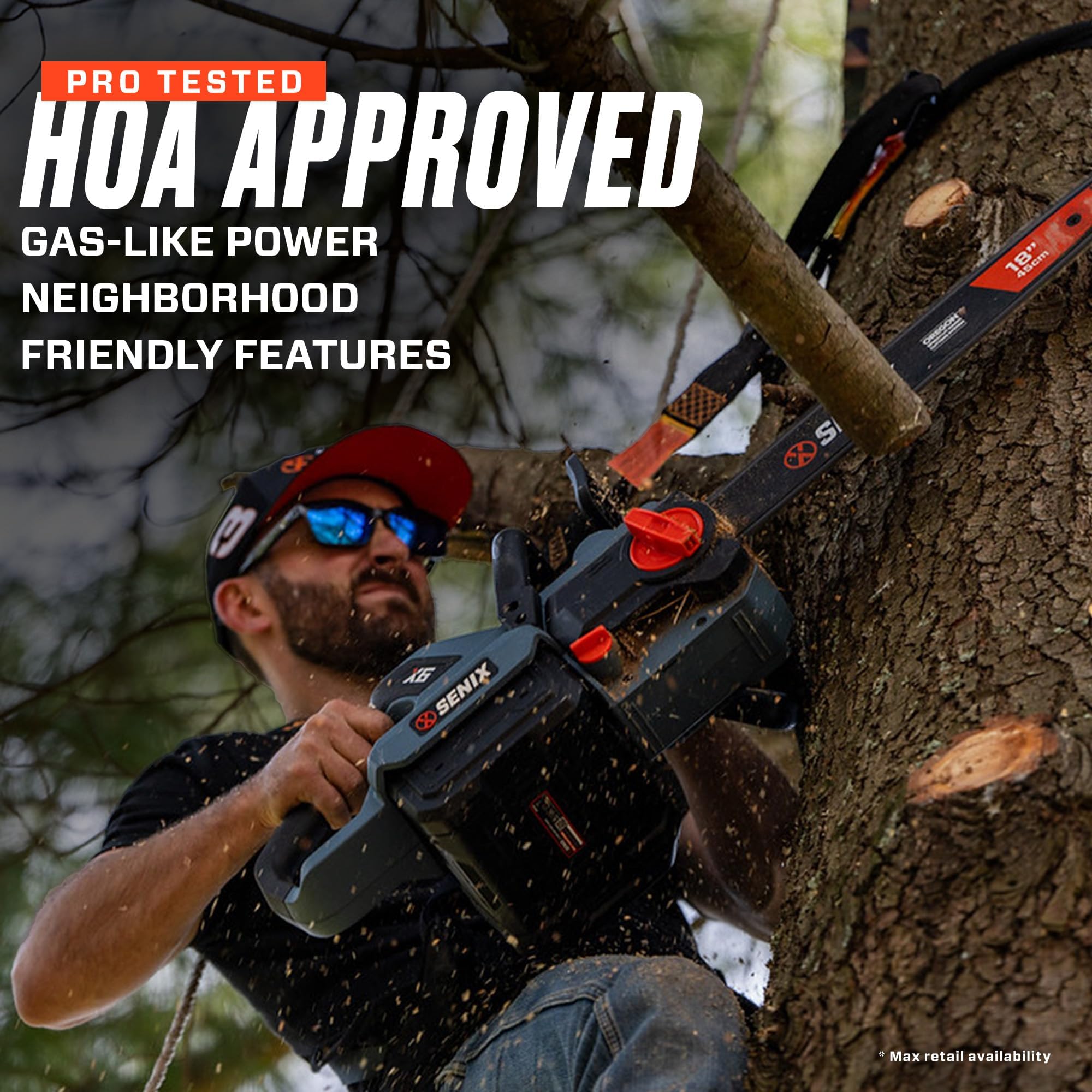 SENIX barra Oregon 18 pulgadas para cortes más largos y precisos