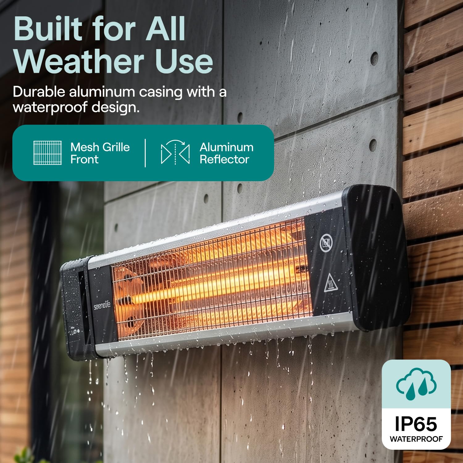 SereneLife comparativa de tamaño junto a silla, muestra escala y discreción