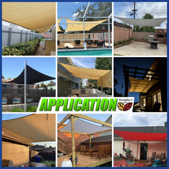 ShadeMart vela instalada en patio creando sombra fresca y cómoda para exteriores