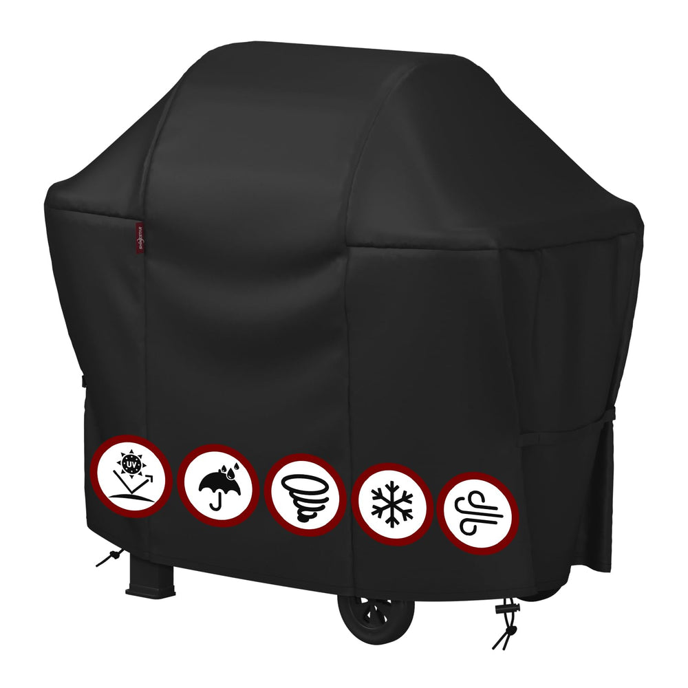 Funda SHINESTAR frontal cubriendo una parrilla y protegiéndola del clima