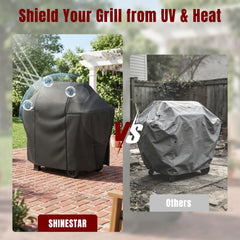 SHINESTAR funda instalada en una parrilla en uso que evita suciedad y daños
