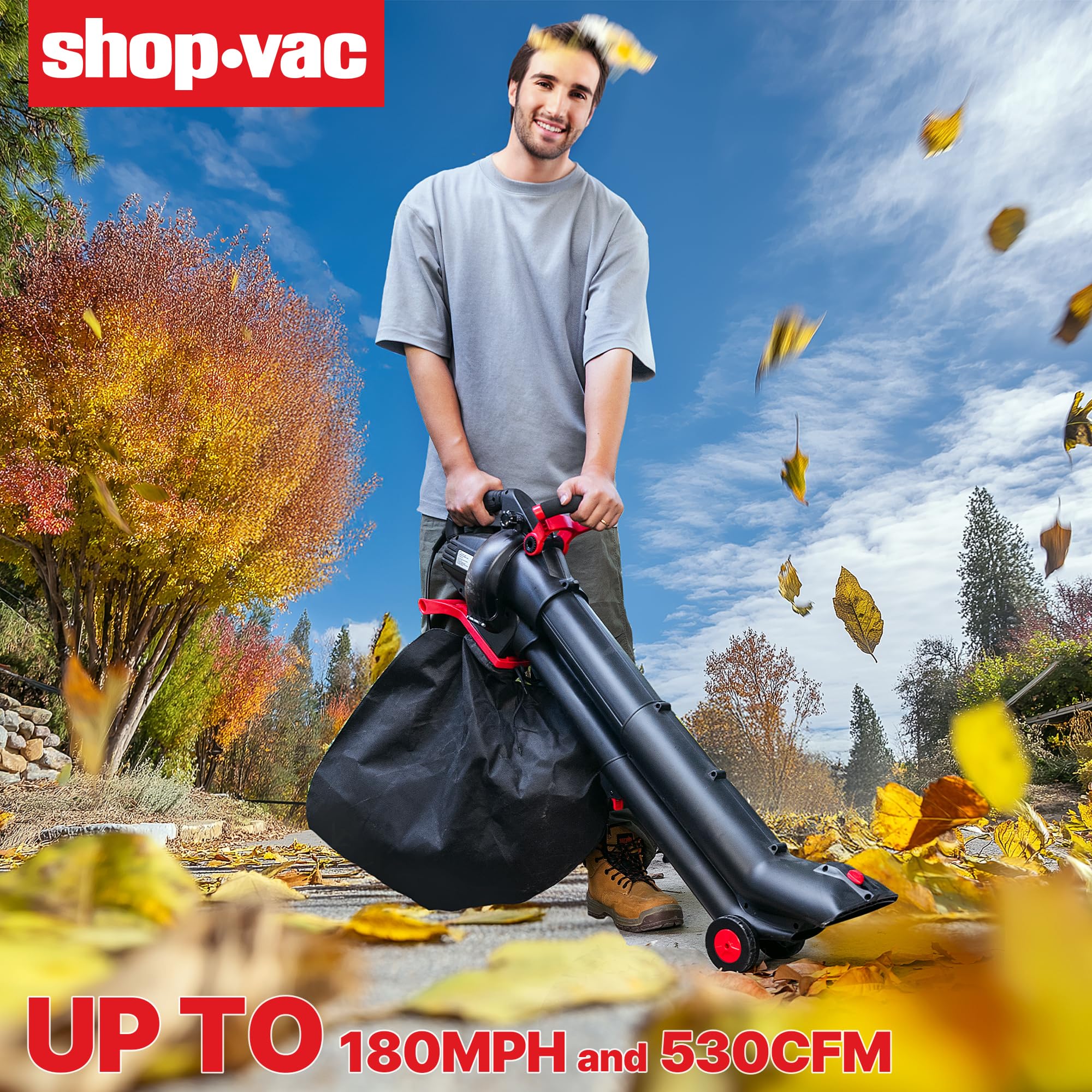 Shop-Vac bolsa 35L parcialmente llena mostrando gran capacidad de recolección