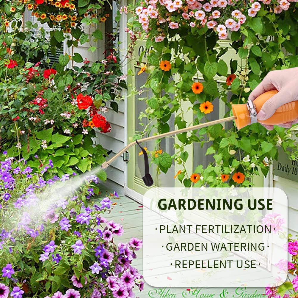 SI FANG aplicador en jardín aplicando polvo en maceta y hendiduras