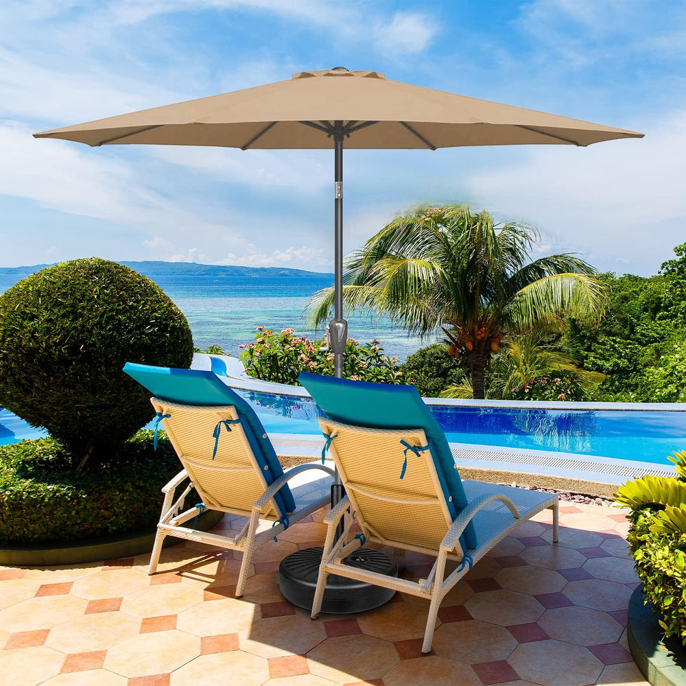 Simple Deluxe entorno de piscina con sombrilla, sombra cómoda y segura