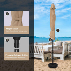 Simple Deluxe varillas de acero inoxidable, refuerzo resistente al viento