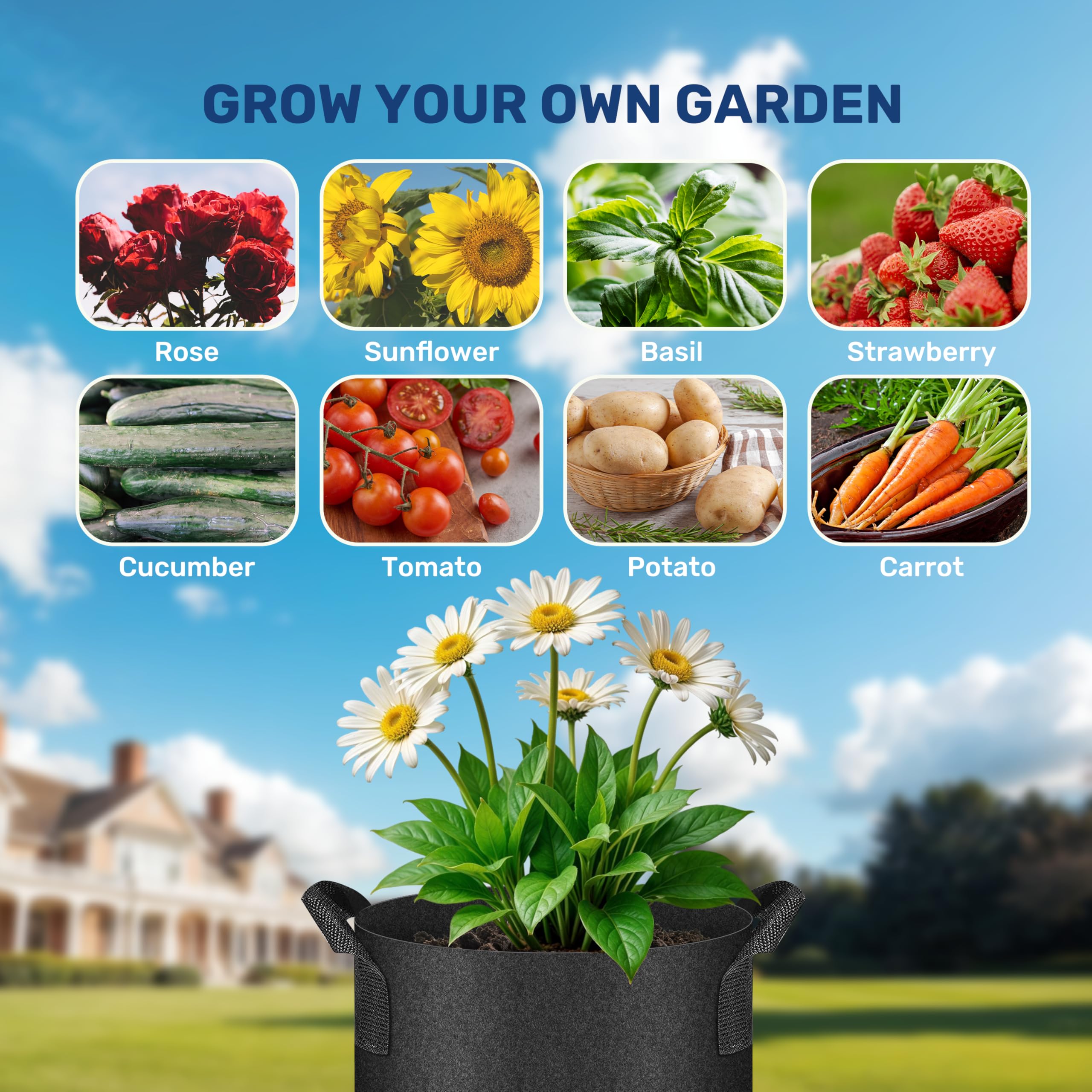 Simple Deluxe bolsa de cultivo en jardín urbano demostrando integración en el entorno