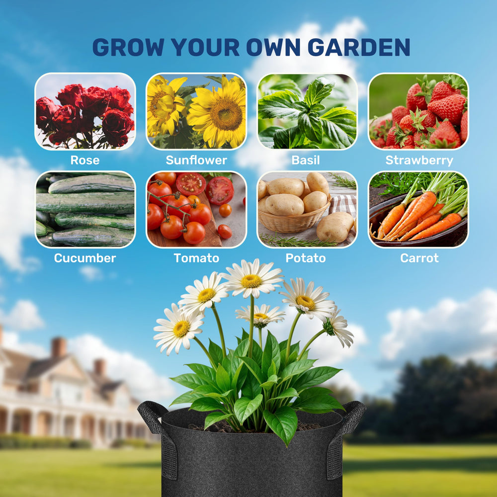 Simple Deluxe bolsa de cultivo en jardín urbano demostrando integración en el entorno
