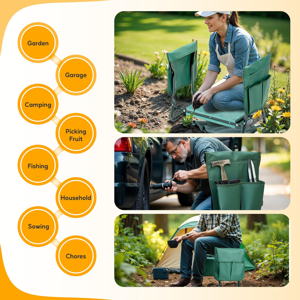 Simple Deluxe en ambiente de jardín con flores, uso cómodo al aire libre