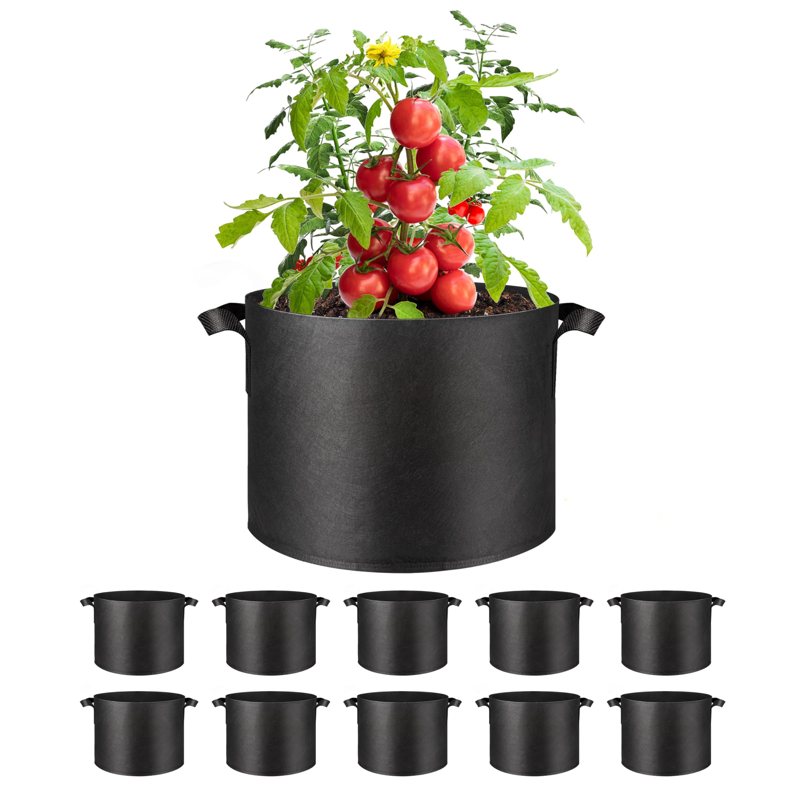 Simple Deluxe paquete frontal de 10 bolsas con asas, almacenamiento eficiente