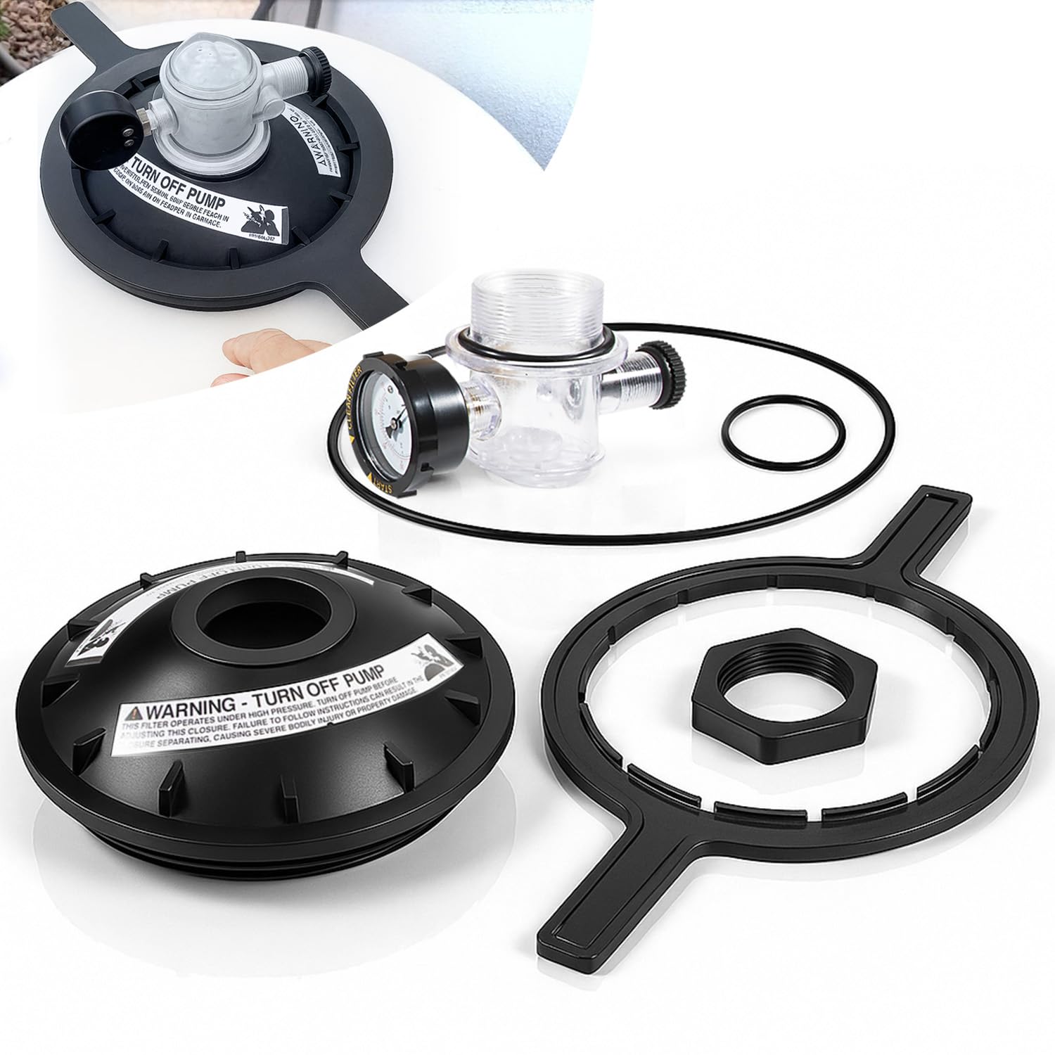sixcow tapa frontal del kit 154856 mostrando ajuste seguro