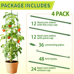 SORANGEUN jaula en uso con tomates creciendo y soporte estable