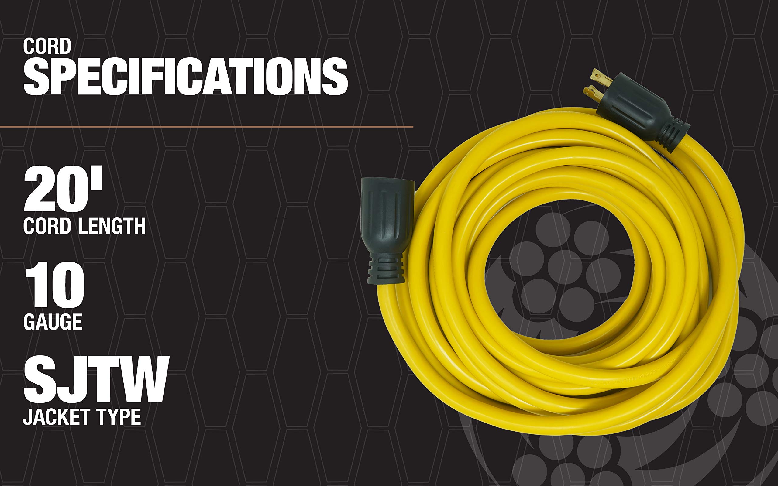 Southwire etiqueta del producto mostrando especificaciones y durabilidad