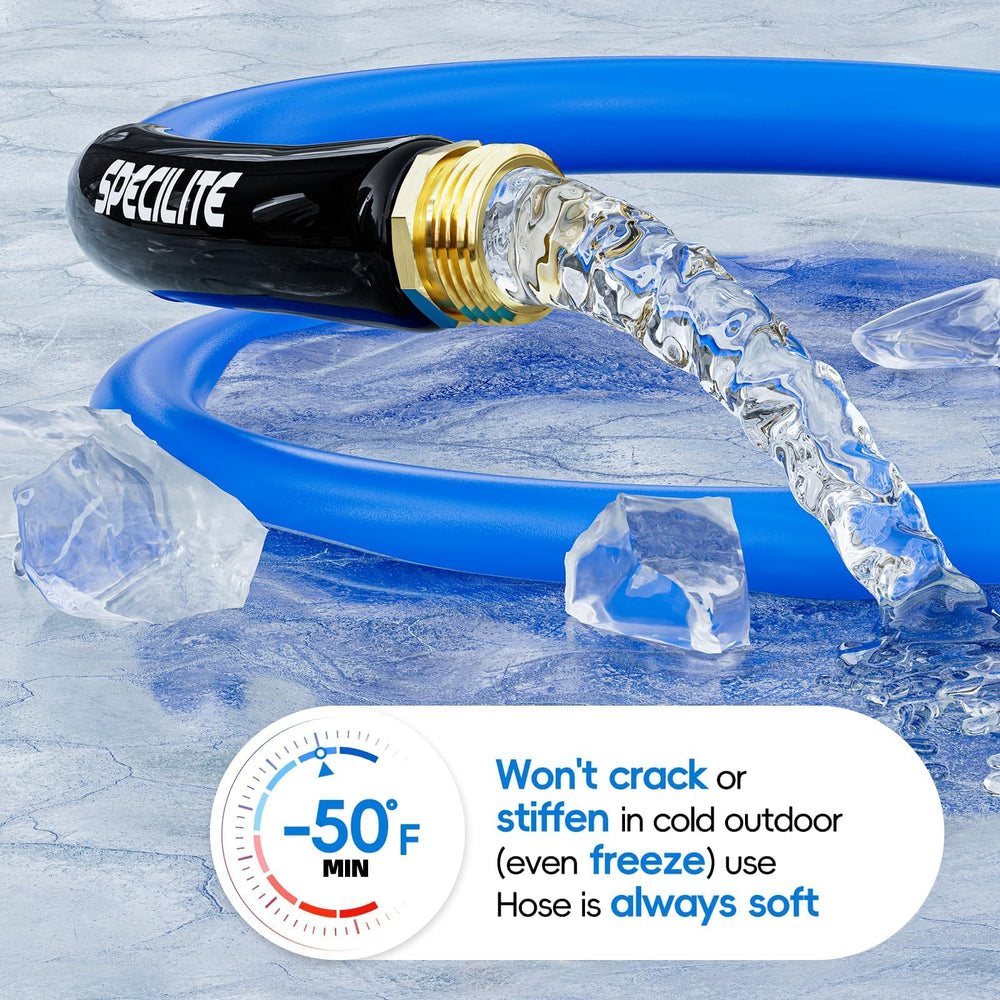 SPECILITE conector de latón 3/4" giratorio demostrando cierre antileak