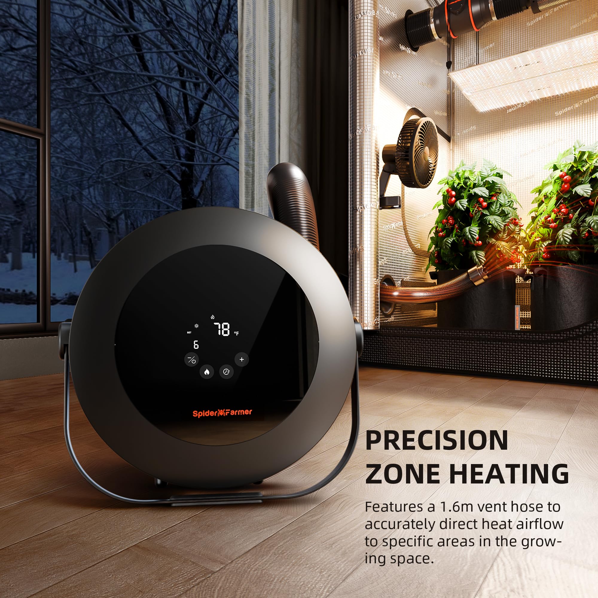 Spider Farmer sensor de temperatura integrado que mantiene condiciones constantes