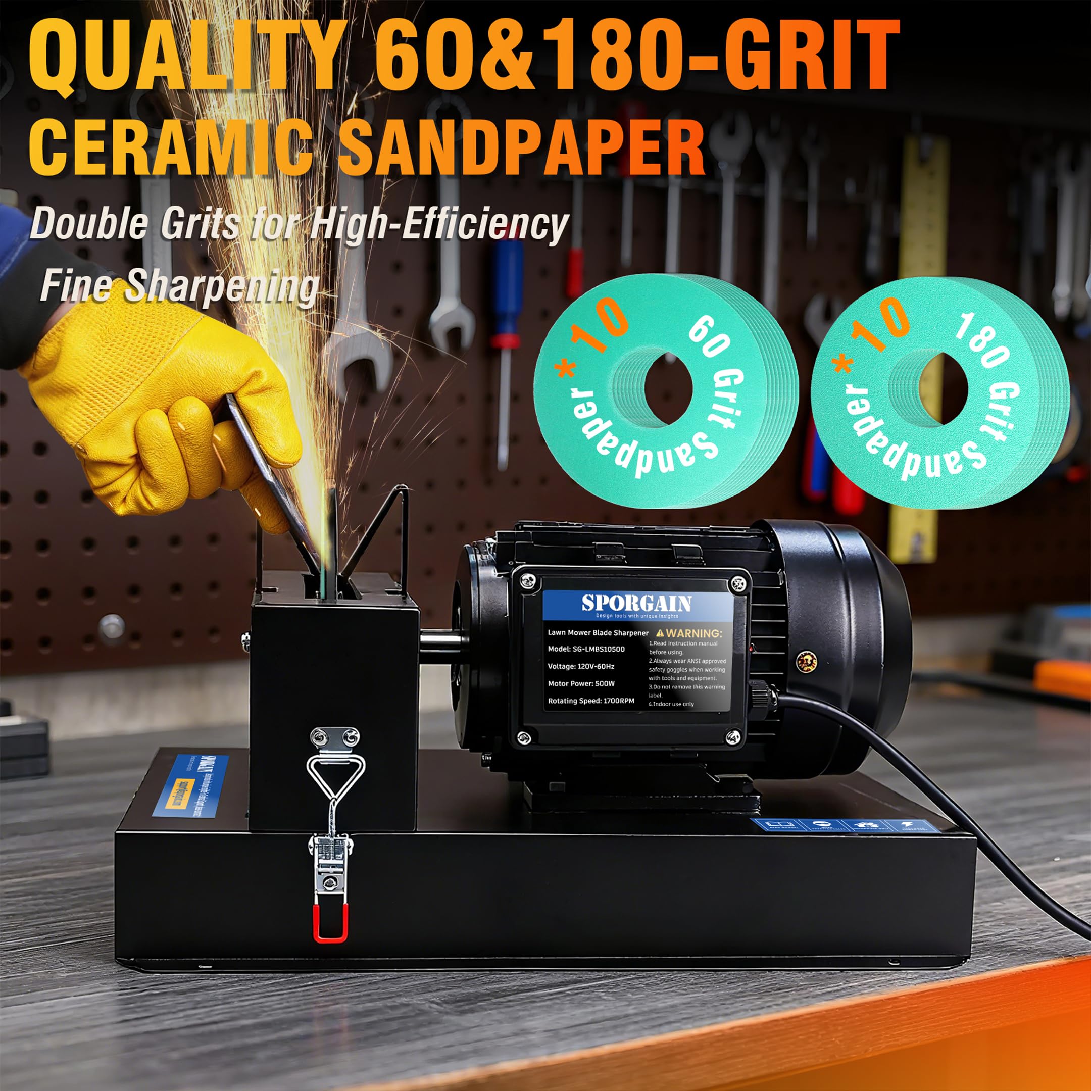 SporGain motor 550W y base de acero estable que reduce vibraciones